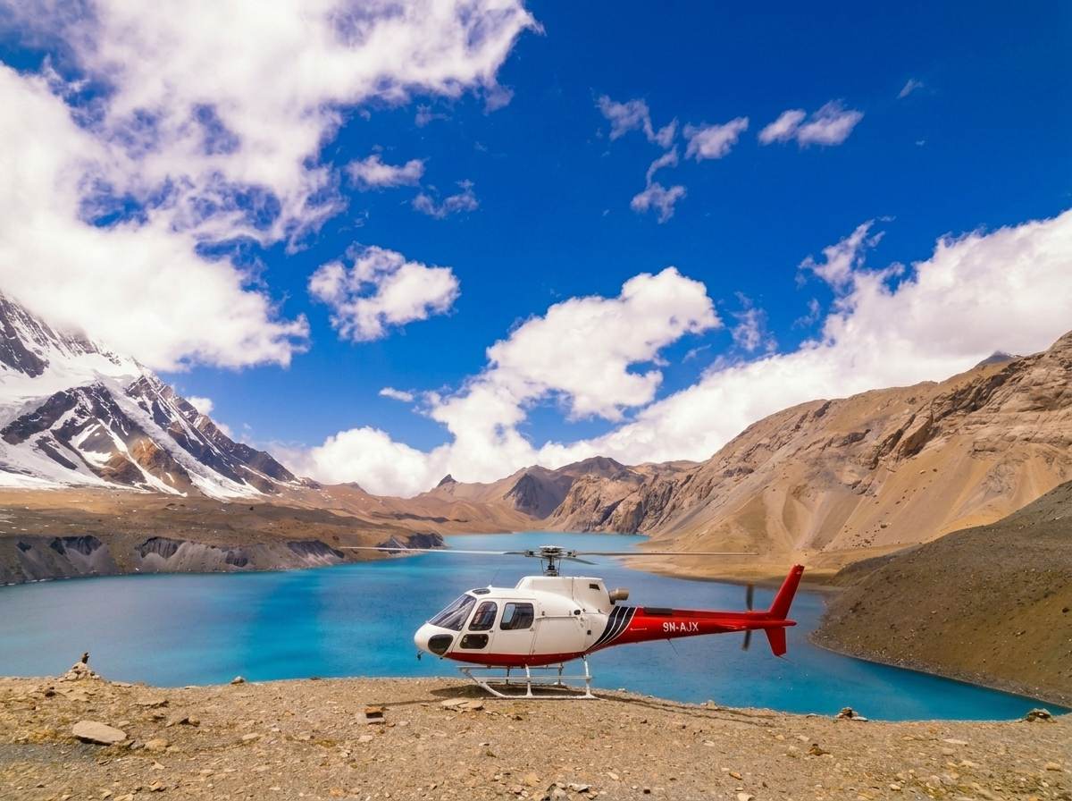 Everest Helicopter Service at Tilicho Lake
