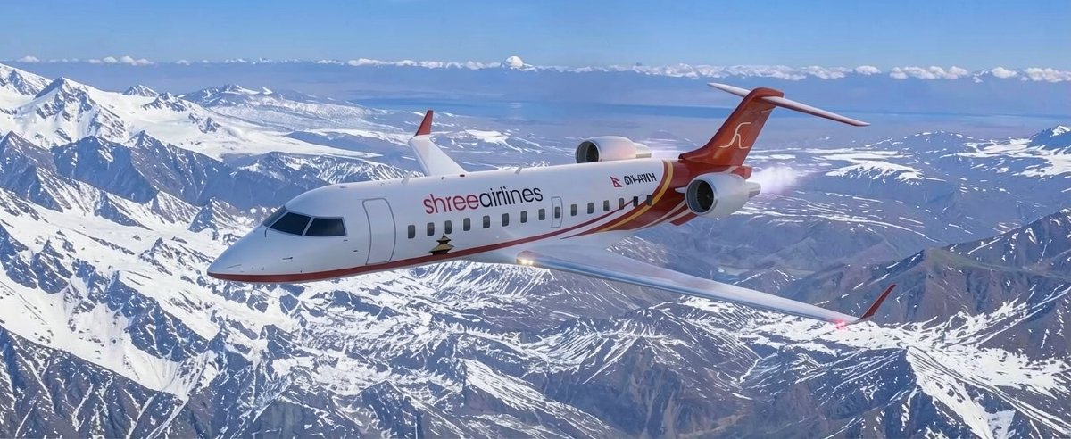 Airlines plane during Kailash Mansarovar Aerial Darshan Flight