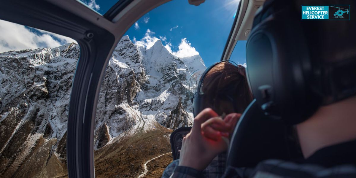 Manaslu Range as seen from Helicopter: Manaslu Circuit Trek with Helicopter Return