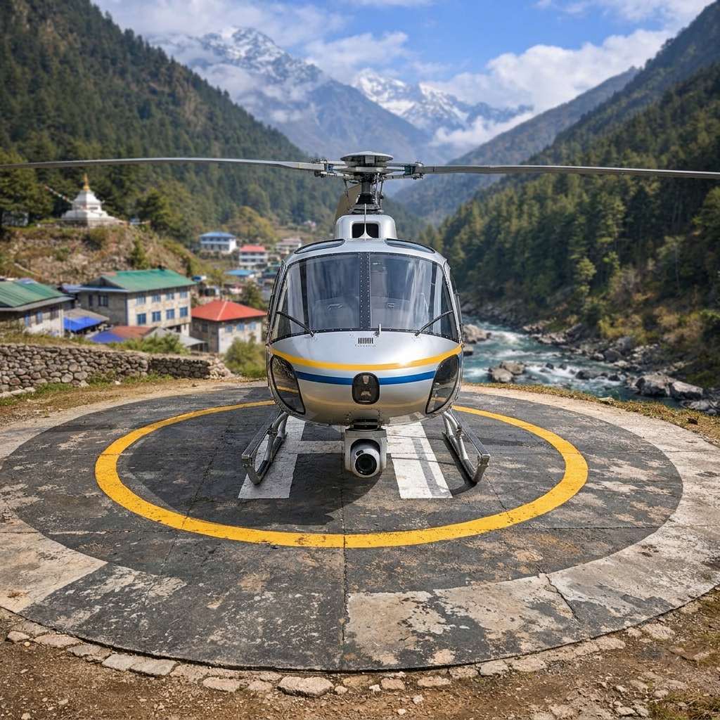 Phakding to Lukla Helicopter Flight