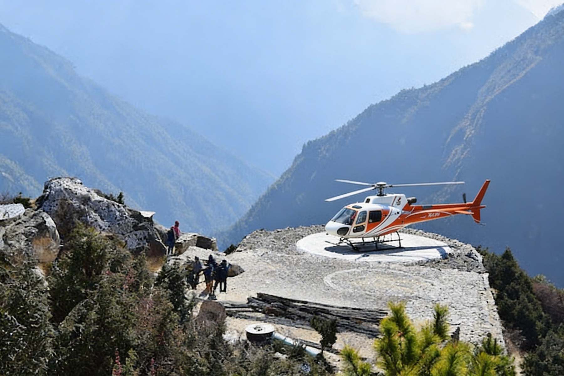 Namche to Lukla Helicopter Flight