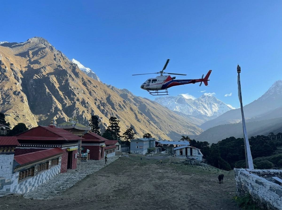 Tengboche to Lukla Flight