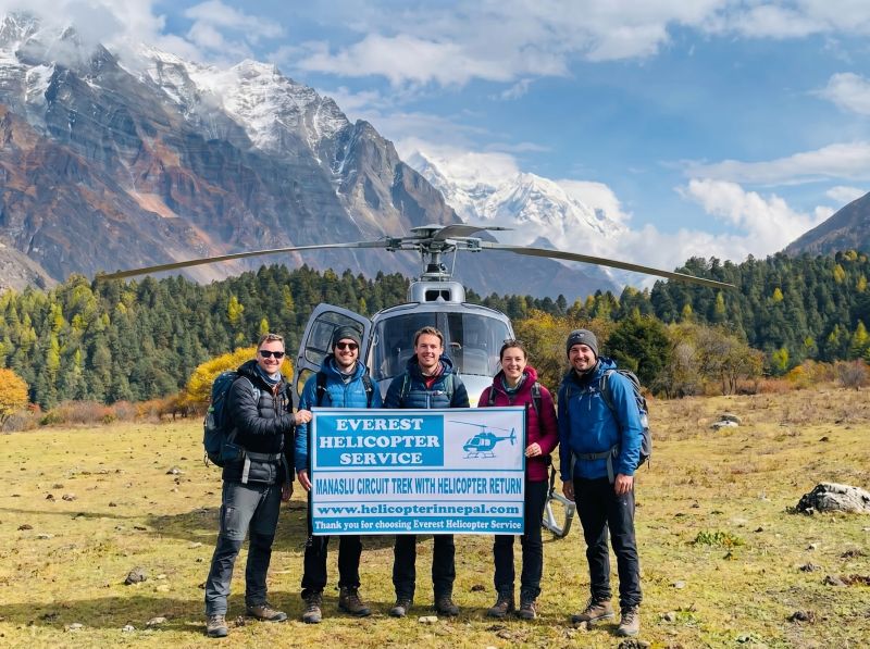 Manaslu Circuit Trek with Helicopter Return