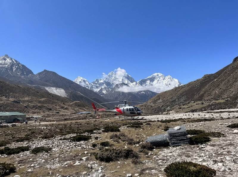 Pheriche to Kathmandu Helicopter Flight